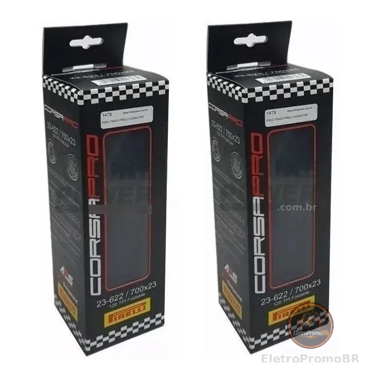 Par Pneu 700x23 Pirelli Corsa Pro Speed Kevlar Pro 120 Tpi