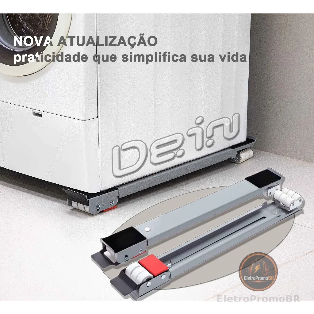 Suporte De Base Com Rodinha Para Geladeira Fogão Máquina Lavar Lousa Base Carrinho até 200kg
