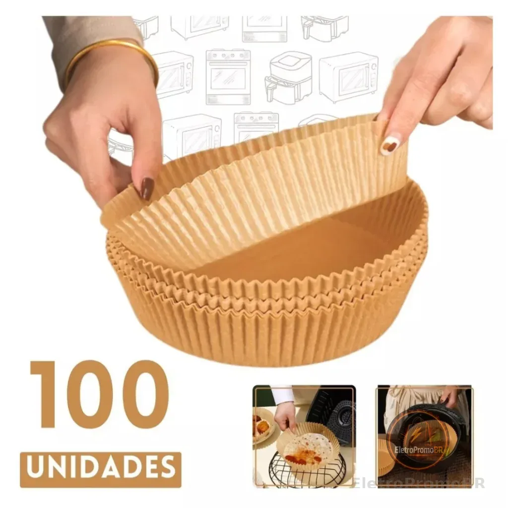 Tapete Forma De Airfry Descartável Redondo Antiaderente Para Cozimento 50,100,200,300 Unidades