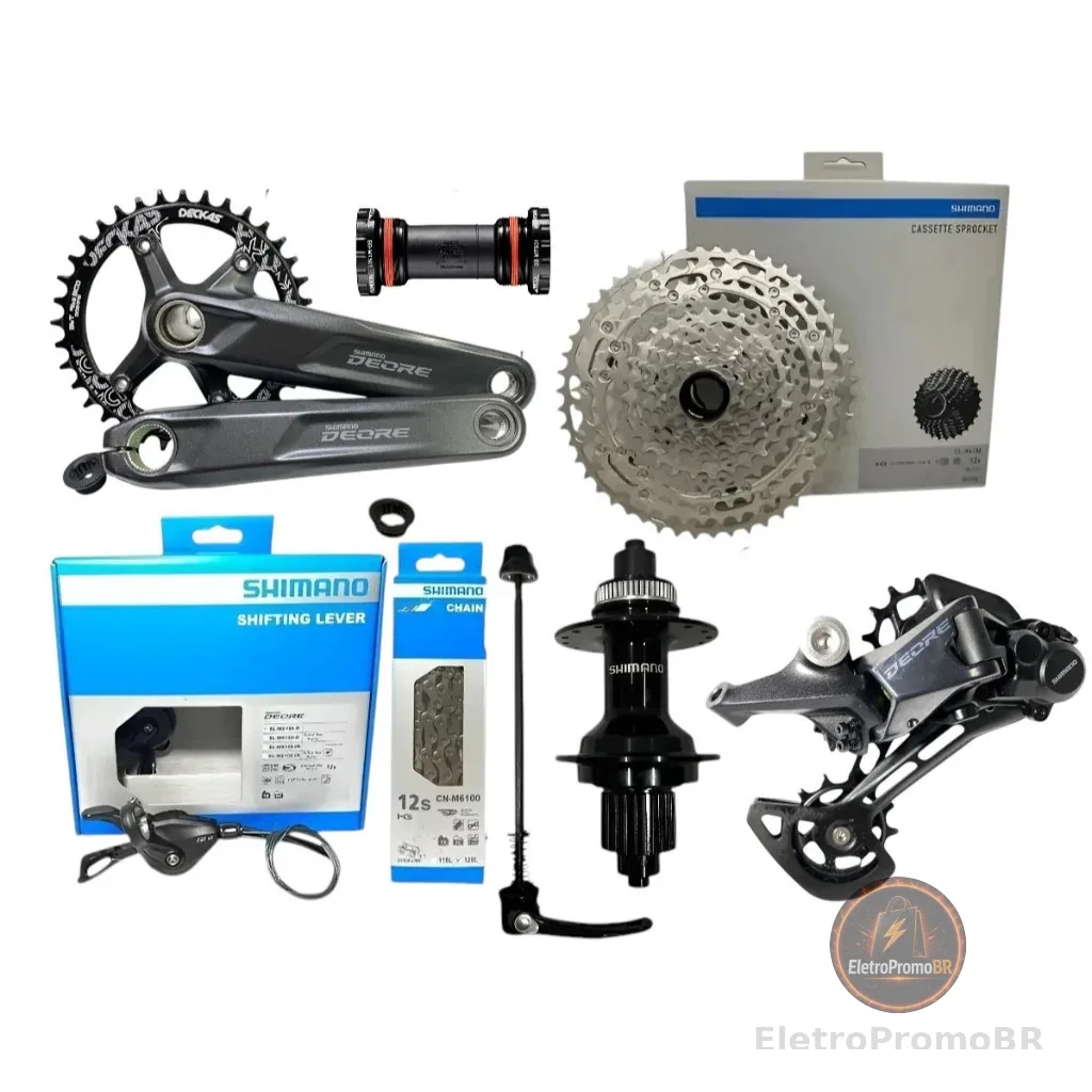 Kit Shimano Deore M6100 12v Completo c/ Cubo Micro Spline 32f