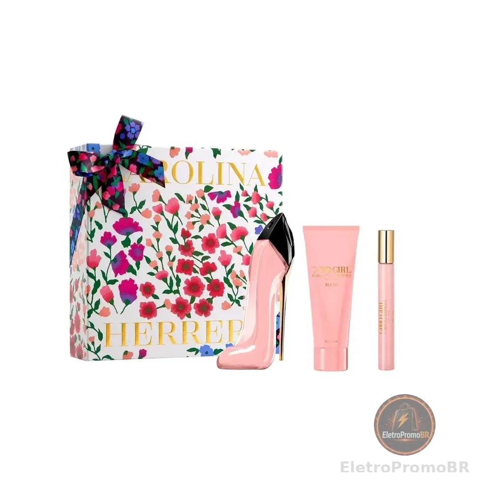 Kit Presente Perfume Feminino Good Girl Blush Carolina Herrera Edp 80ml + Hidratante Corporal + Perfume Miniatura 10ml