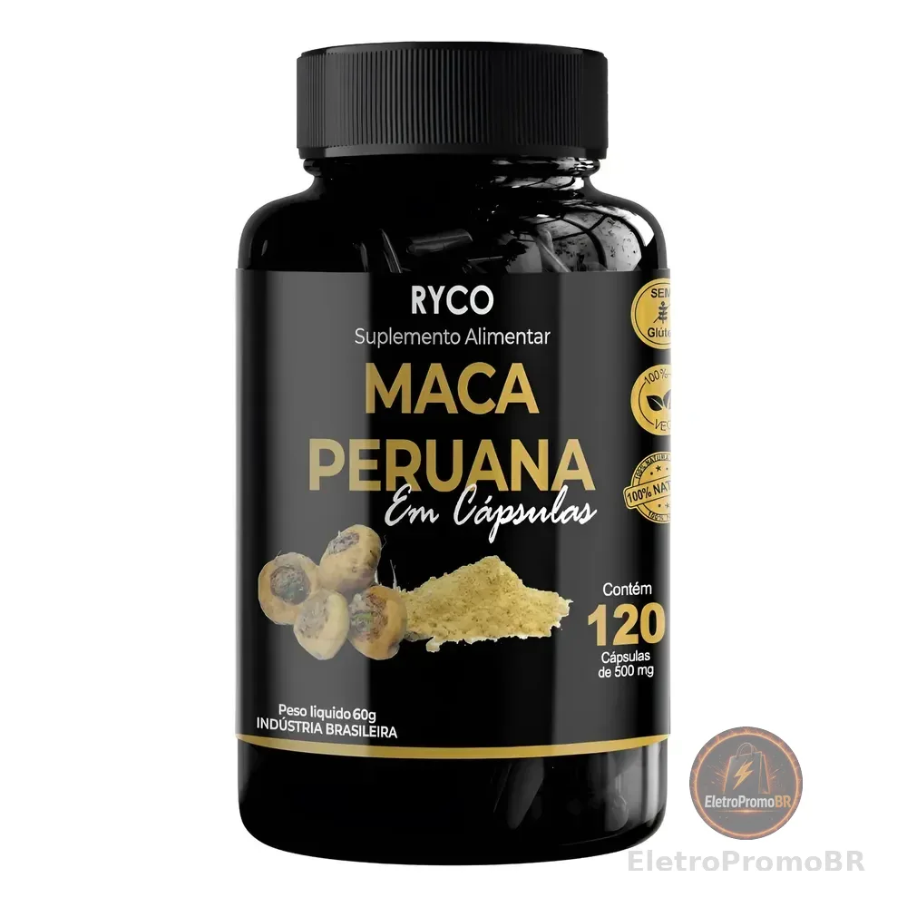 Maca Peruana Original 120 Cápsulas- Envio Já Sem Sabor