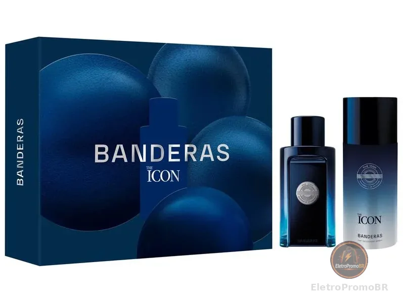 Kit Perfume Masculino Banderas The Icon 1 Eau de Toilette de 100ml + 1 Desodorante spray de 150ml