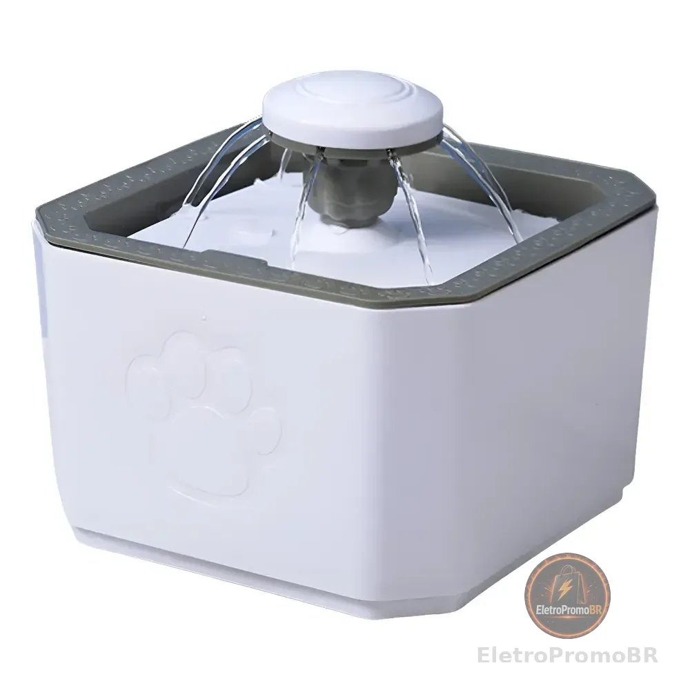 Bebedouro Fonte Automática Para Cães E Gatos Pet 2,5l Usb 127/220v Branco