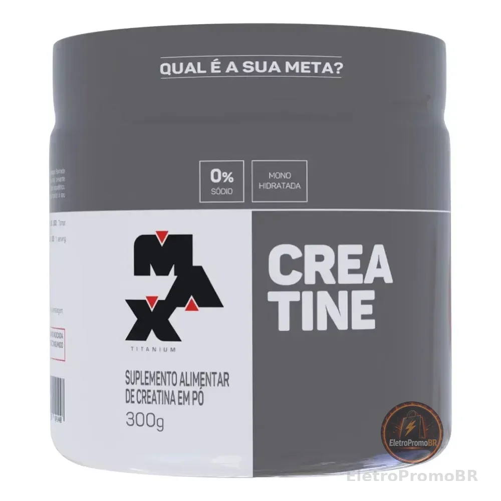Creatina 300 Gr - Max Titanium Sabor Sem Sabor