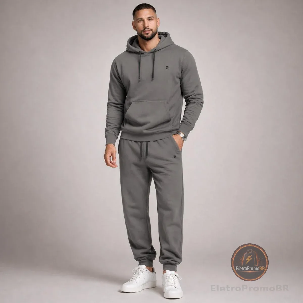 Conjunto Moletinho Calça e Moletom Masculino