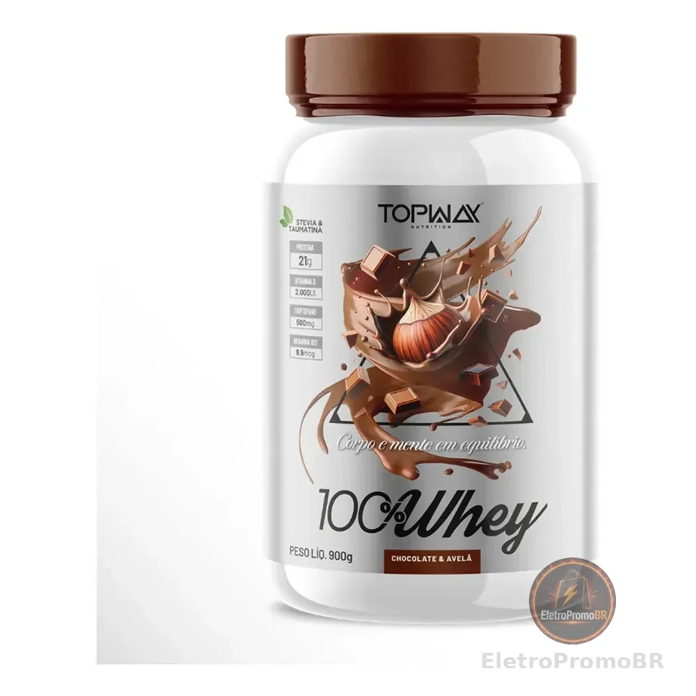 Whey Protein Concentrado Topway Chocolate Avelã 900g Chocolate E Avelãs