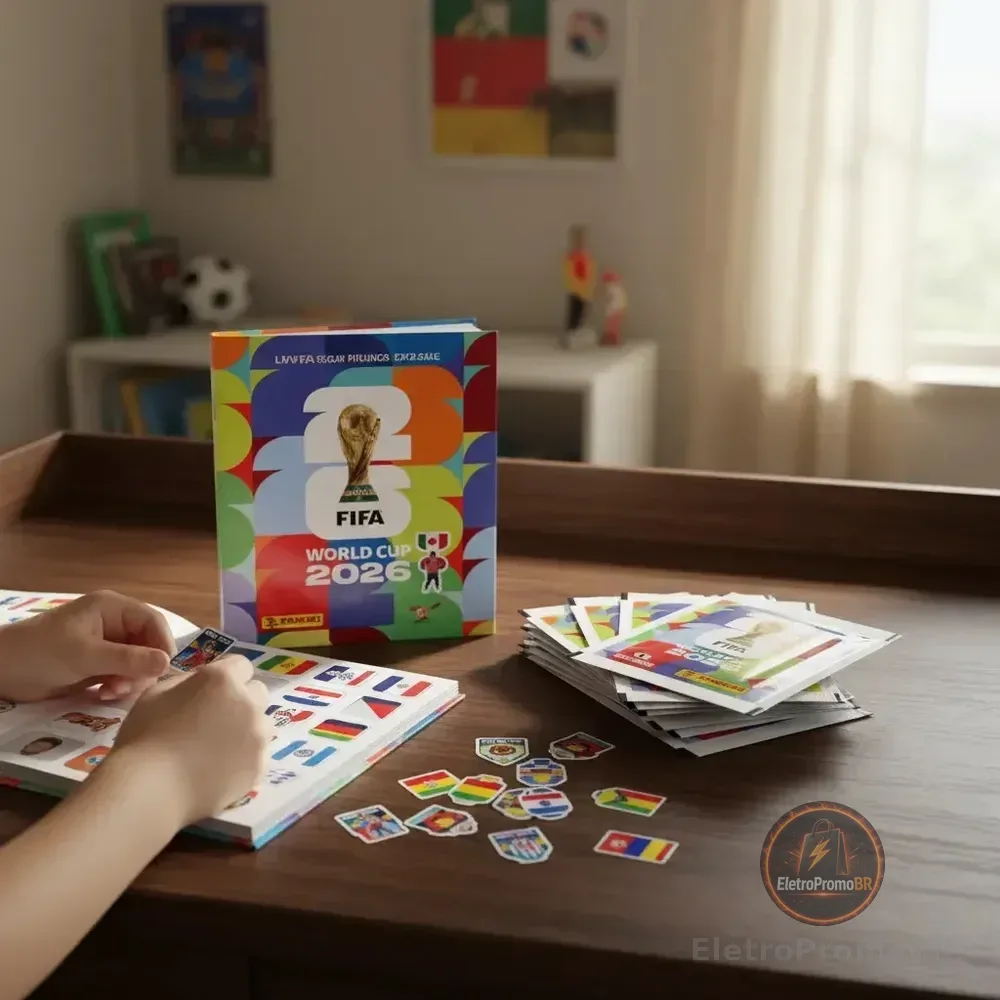 Kit Àlbum Copa Do Mundo Fifa 2026 + 12 Envelopes Figurinhas