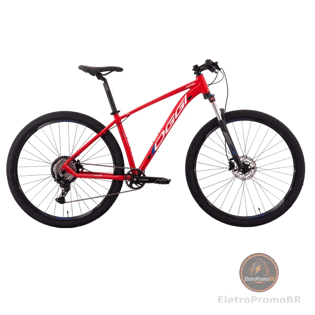 Bicicleta Oggi Hacker Aro 29 HDS ESSA Alumínio Quadro 19 MTB 8 Velocidades Freio a Disco Hidráulicos