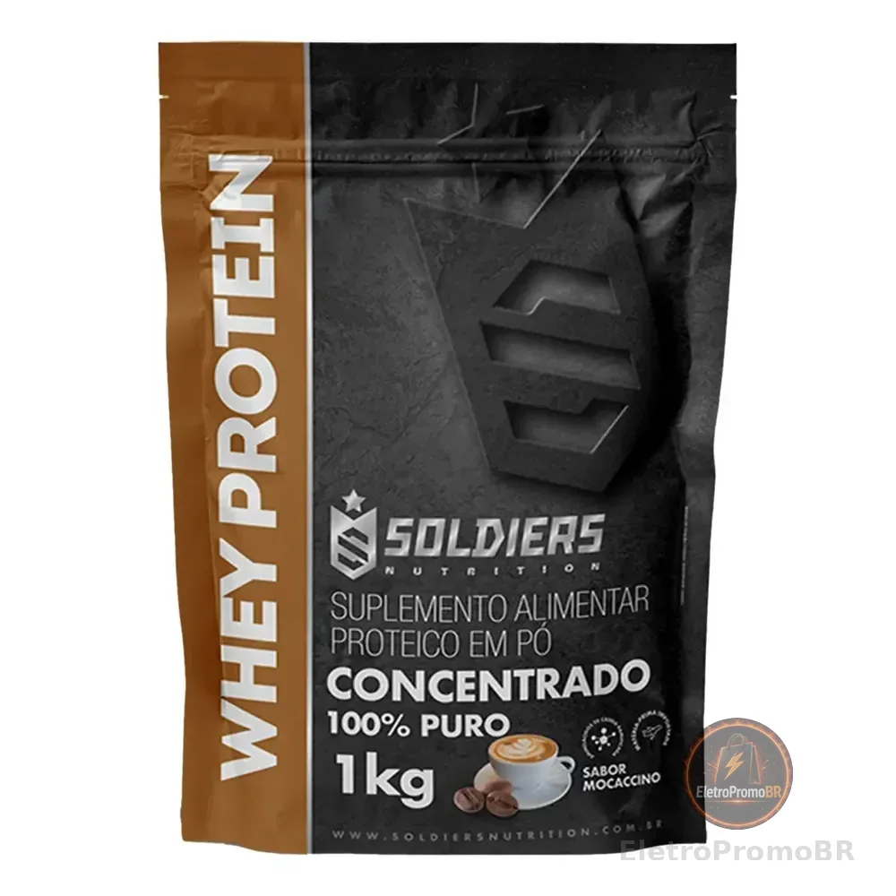 Whey Protein Concentrado 1kg Sabor Mocaccino Soldiers Nutrition