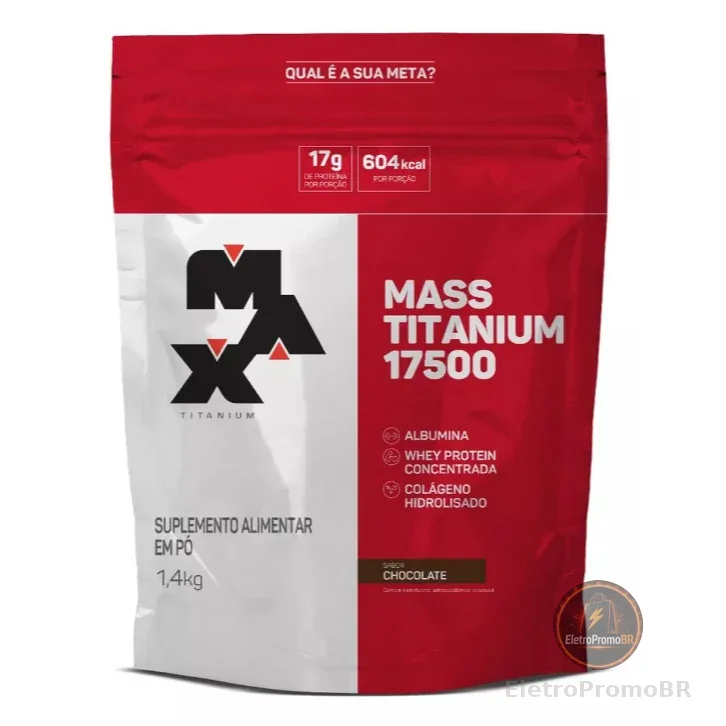 Suplemento Mass Titanium 17500 - Hipercalórico 1.4kg - Max Titanium