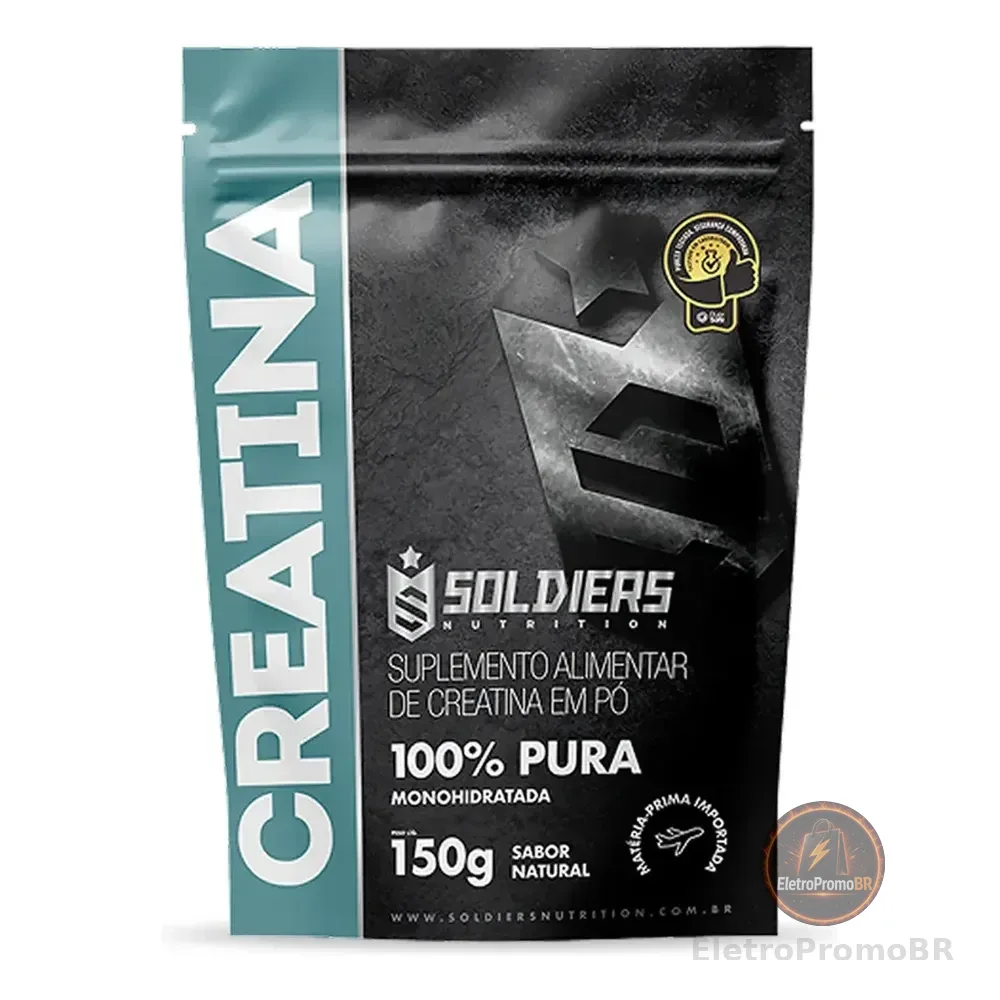 Creatina 150g Suplemento Monohidratada Em Pó 100% Pura - Soldiers Nutrition Sem Sabor