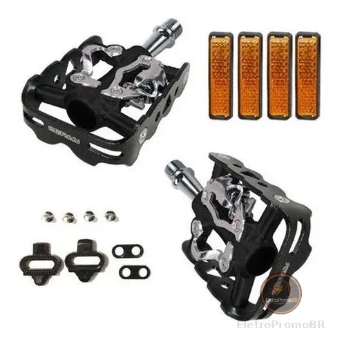 Pedal Clip Zeray E Plataforma Preto Com Rolamento Tacos Mtb