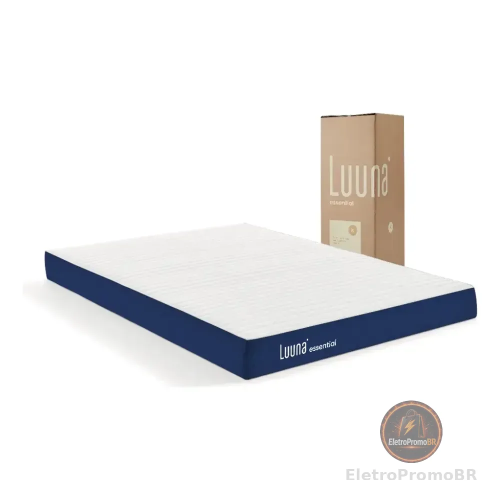 Colchão Queen Luuna Essential 1 Espuma Ergo D28 Ortopédico Firme Branco