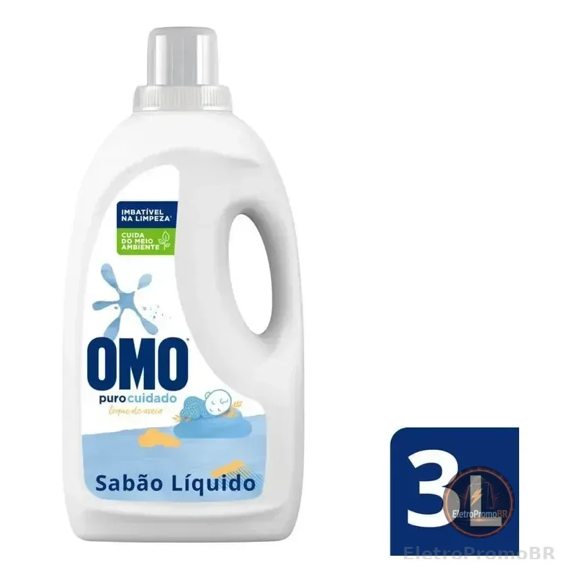 Lava Roupas Líquido Puro Cuidado 3l Omo