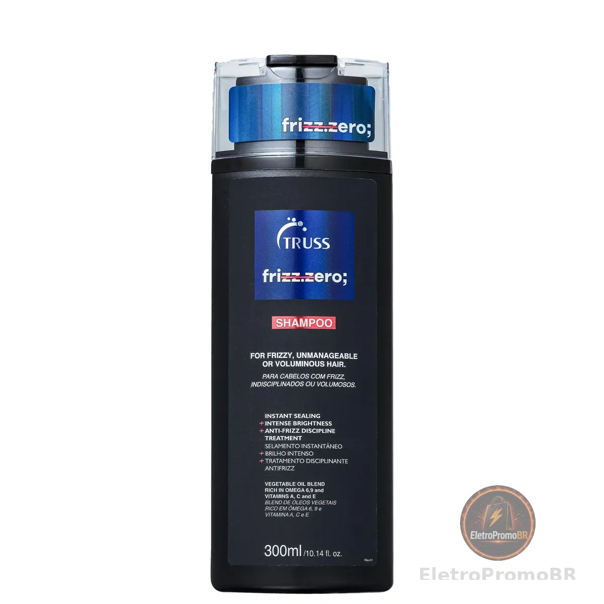 Truss Shampoo Frizz Zero | Controle de Frizz e Brilho Intenso | 300ml