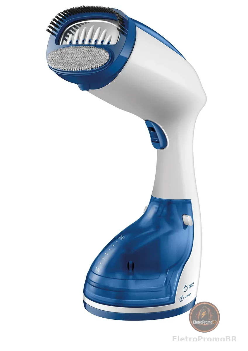 MONDIAL Passadeira a Vapor Portátil Fast Steam, Branco/Azul, 1270W, 110V - VP-09