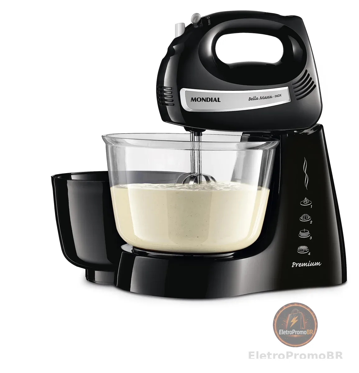 Batedeira Bella Massa, Mondial, Preto/Inox, 500W, 110V - B-23 NP