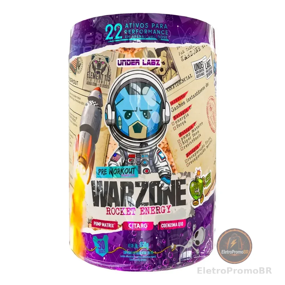 Warzone Rocket Energy 450g - Under Labz Sabor Green Bomb Green Bomb