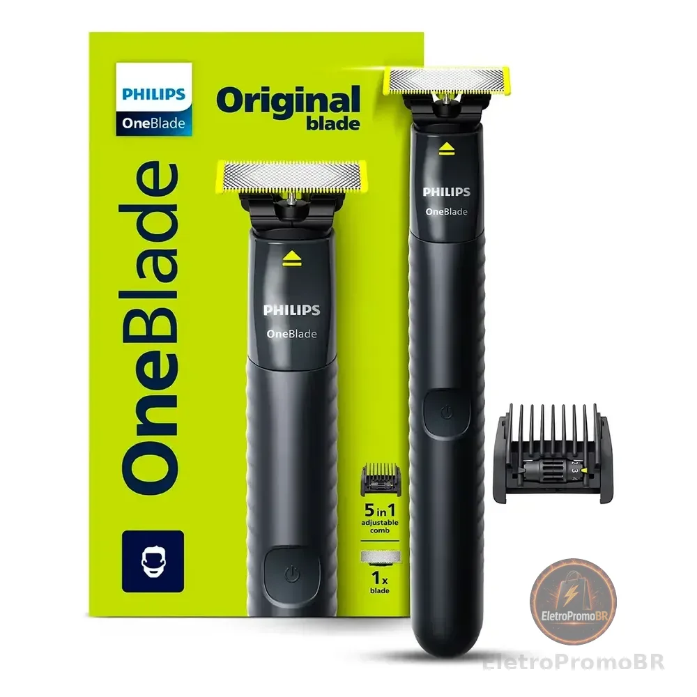 Aparador E Raspador Philips Oneblade Qp1425/10 Preto 5v