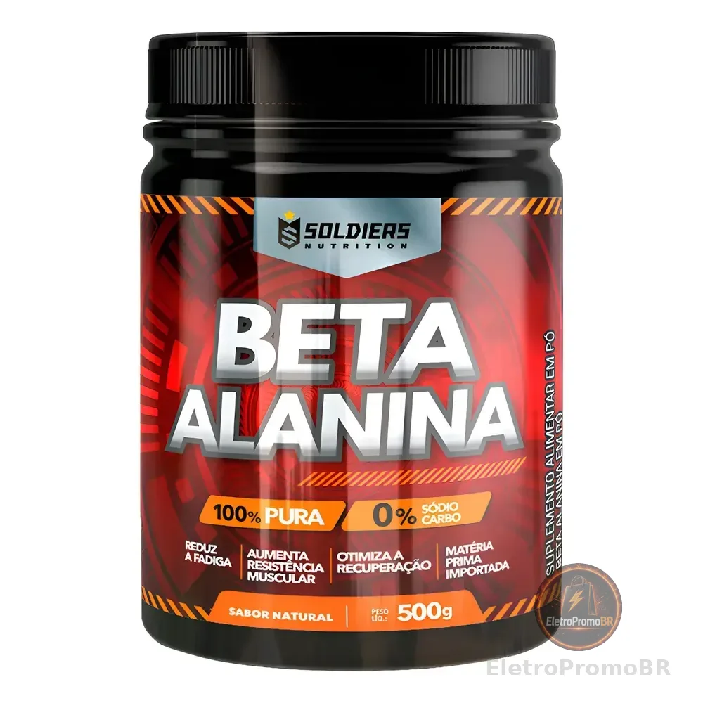 Beta Alanina Soldiers Nutrition 500g Pura Suplemento Em Pó Natural