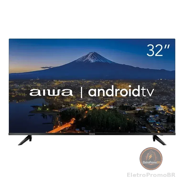 Smart Tv Aiwa 32 Android Hd Borda Ultrafina Hdr10 Dolby Áudio Aws-tv-32-bl-02-a