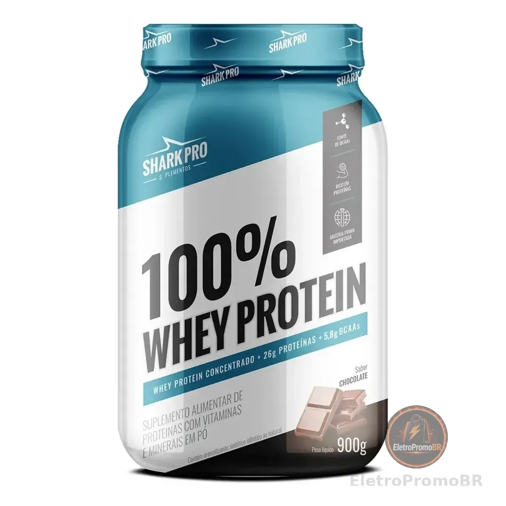 100% Whey Protein Pote 900g Shark Pro Chocolate