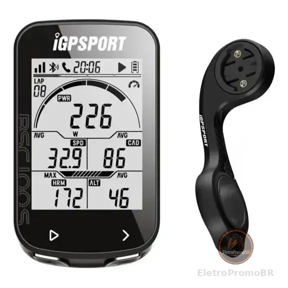 Ciclocomputador Gps Igpsport Bsc100s Tela Led 2.6  Bluetooth Strava Preto