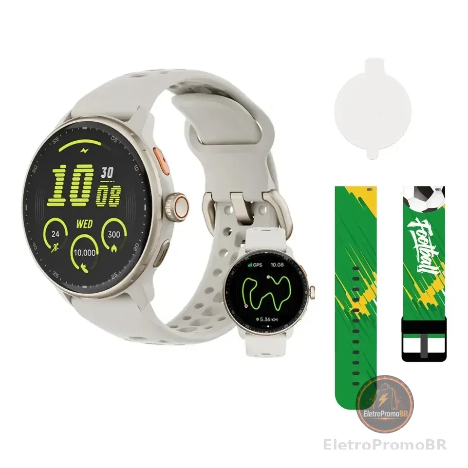 Relógio Smartwatch Bettdow Fb050 Gps Tela Amoled 1.43 Cinza