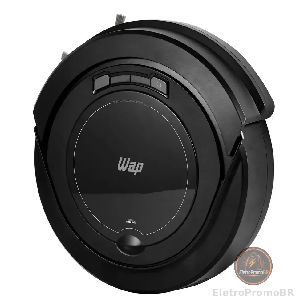 Robô Aspirador Robot W90 Varre Aspira E Passa Pano 30w Wap Cor Preto 127/220v