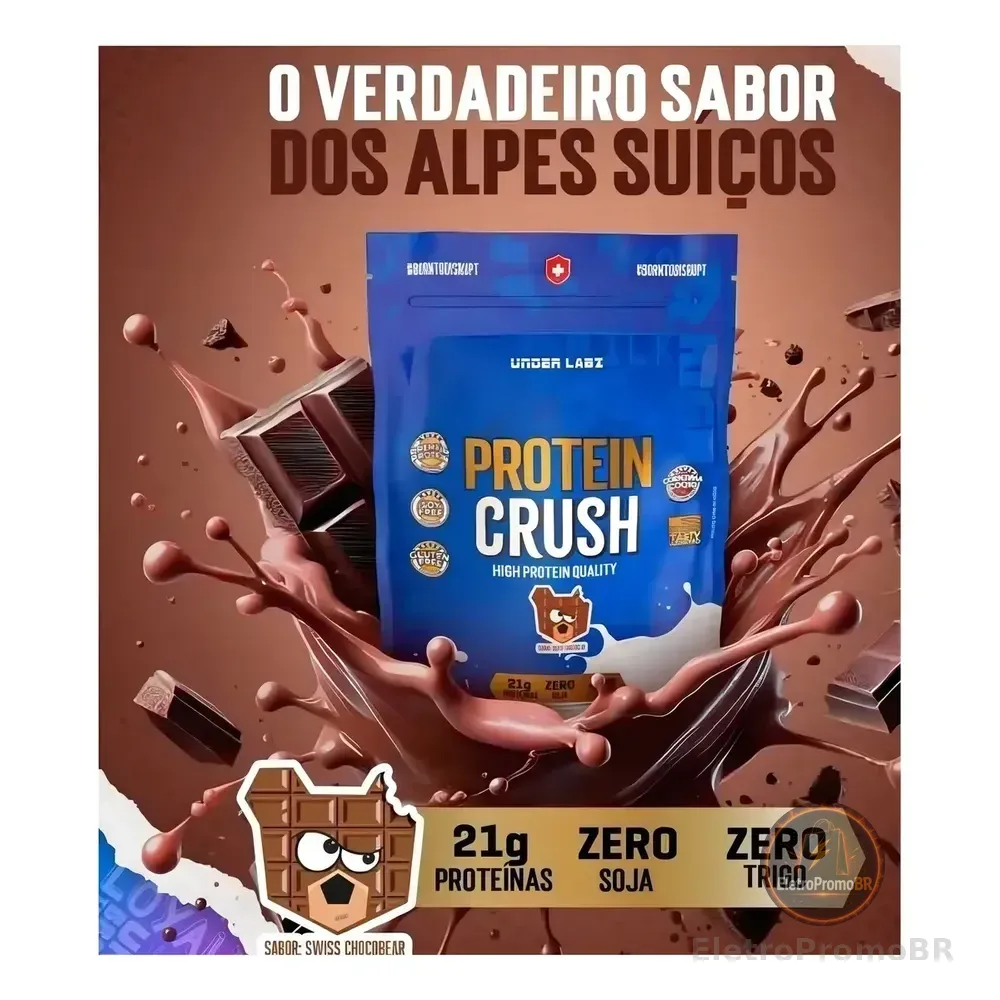 Whey Protein Crush Refil C/900g Under Labz Sabor Chocobear