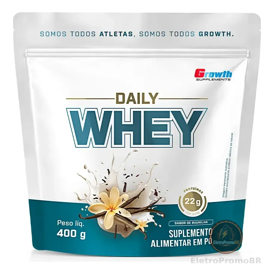 Daily Whey Protein 400g Growth Supplements Baunilha