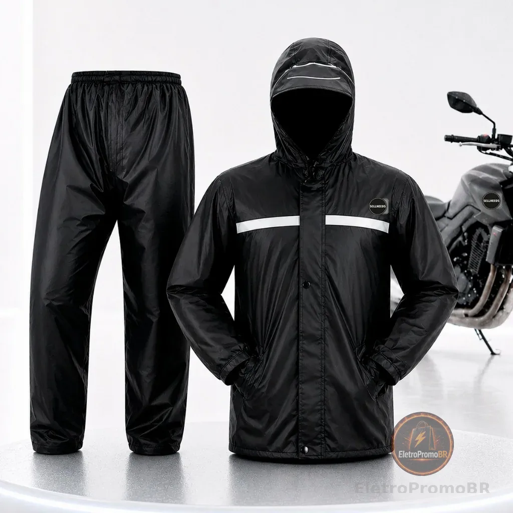 Capa De Chuva Moto Motoqueiro Impermeável Reforçada
