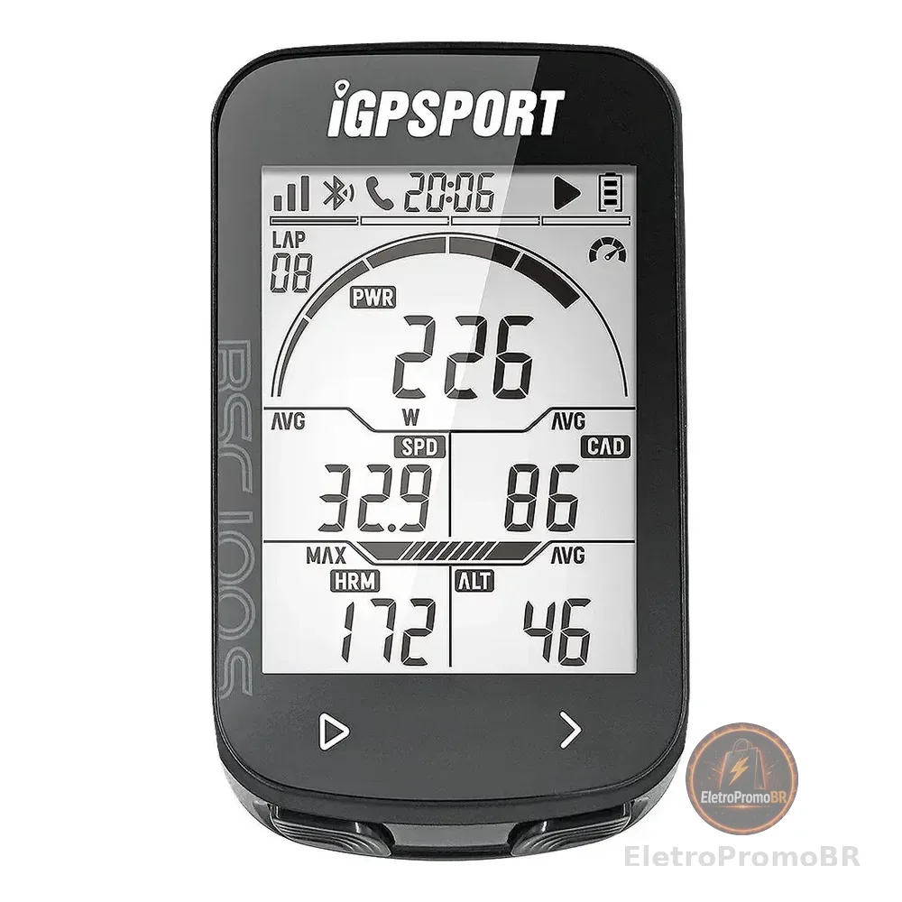 Ciclocomputador Com Gps Igpsport Bsc100s Preto