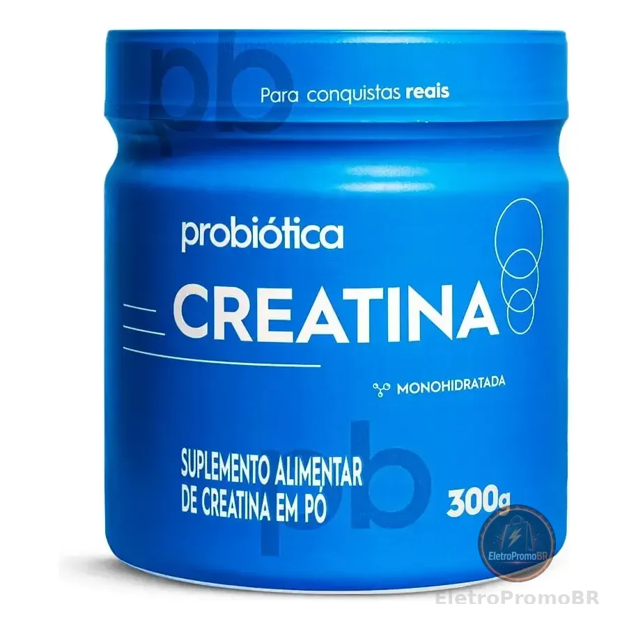 Creatina 300g Monohidratada 100% Pura Probiotica Sabor Sem Sabor