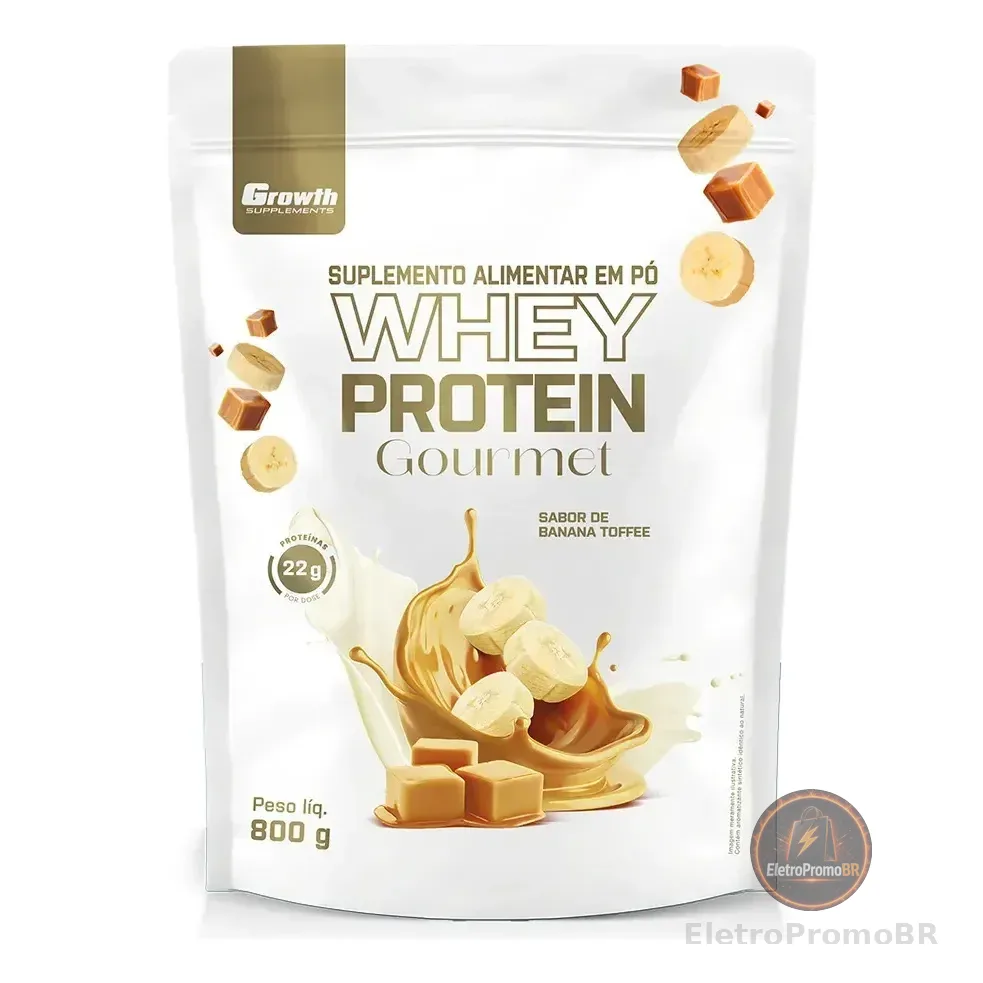 Whey Protein Gourmet 800g Growth Supplements - Banana Toffee Banana Toffee