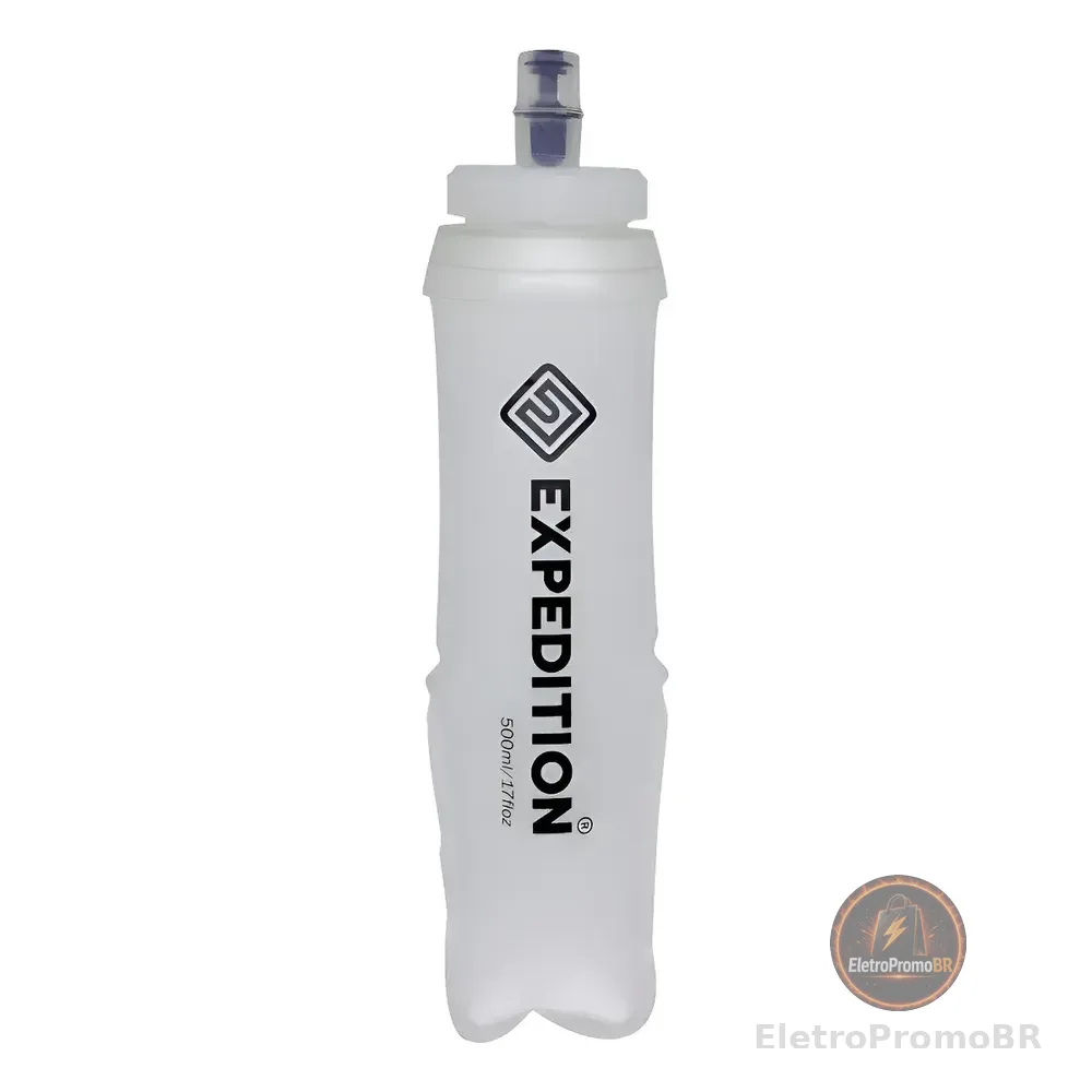 Garrafa Expedition Soft Flask 500ml Silicone - Corrida Bike Cor Branco