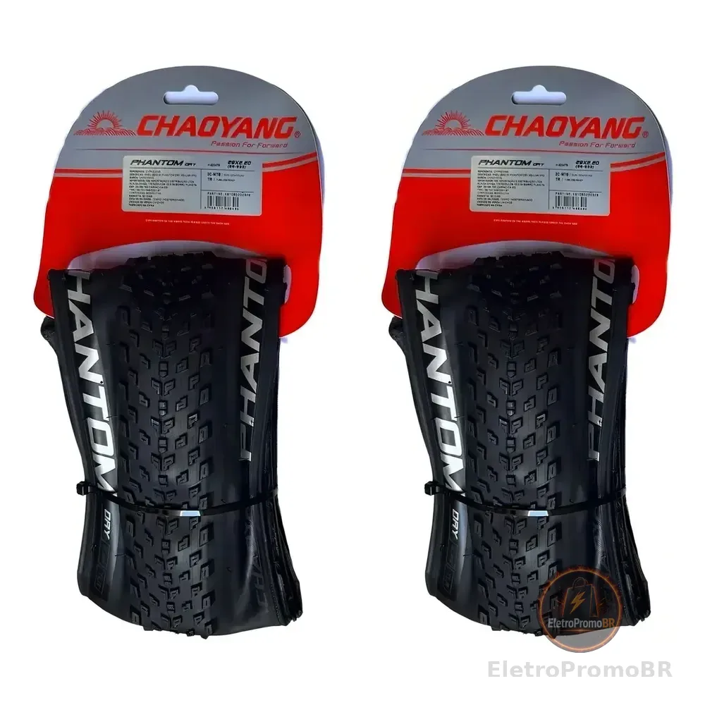 Par De Pneu Mtb Chaoyang Phantom Dry 29x2.20 Tubeless Cor Preto