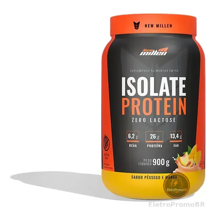 Isolate Protein Zero Lactose New Millen 900g Sabor Pêssego E Manga