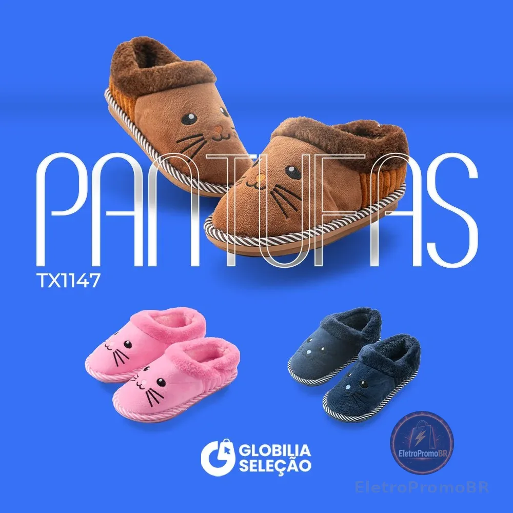 Pantufa Chinelo De Casa Infantil Menino Menina Pelúcia Confortável Inverno TX1147