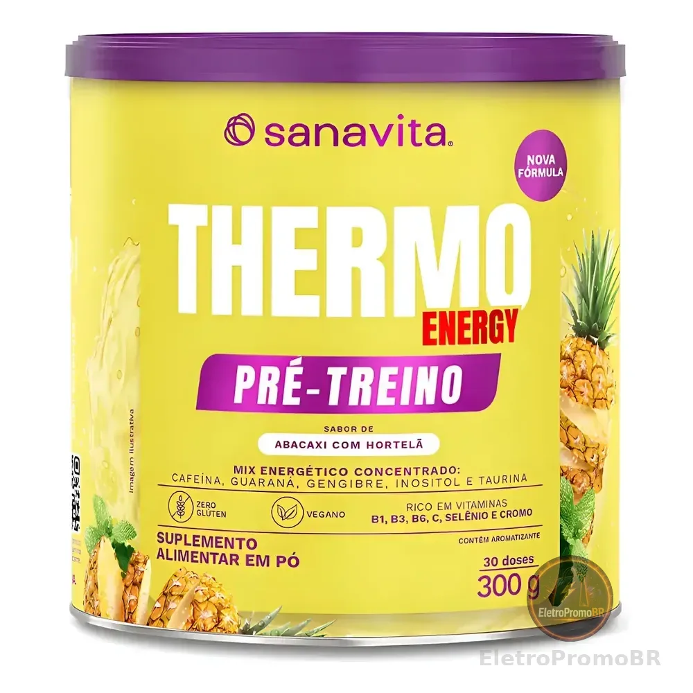 Thermo Energy Abacaxi Com Hortelã - (300g) - Sanavita Abacaxi Com Hortelã