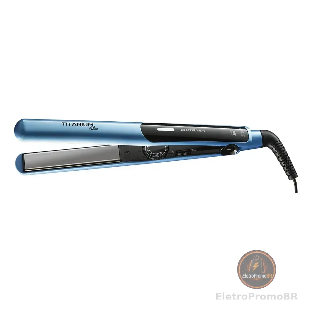 Prancha Britânia Titanium Blue Bivolt N/a Azul 127/220v