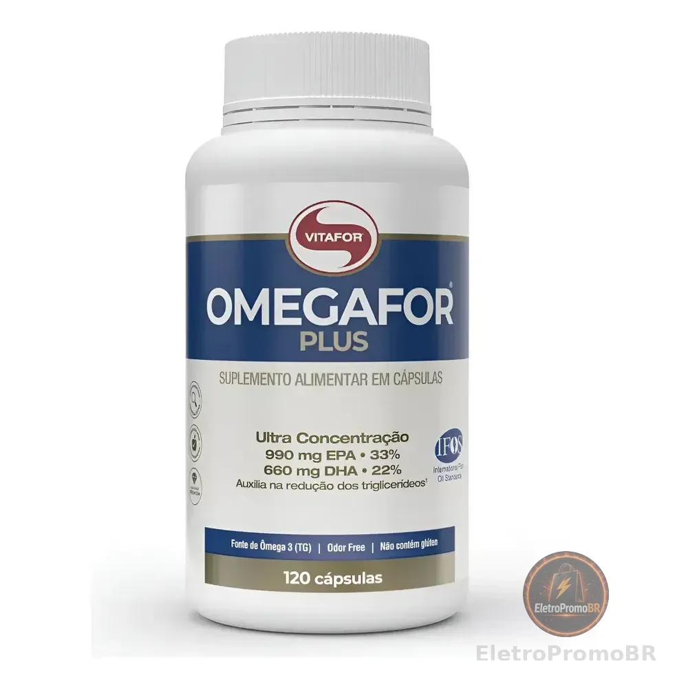 Vitafor Ômegafor Plus 120 Cápsulas - Selo Ifos Sabor Sem Sabor