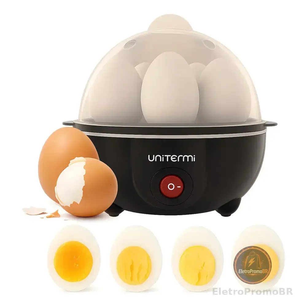 Cozedor De Ovos Elétrico Portátil Cozinha À Vapor Cor Variada Preto 127v 50~60 Hz