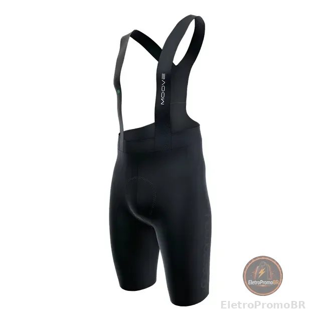 Bretelle Ciclismo Marcio May Moove Preto Com Logo Preta Mtb