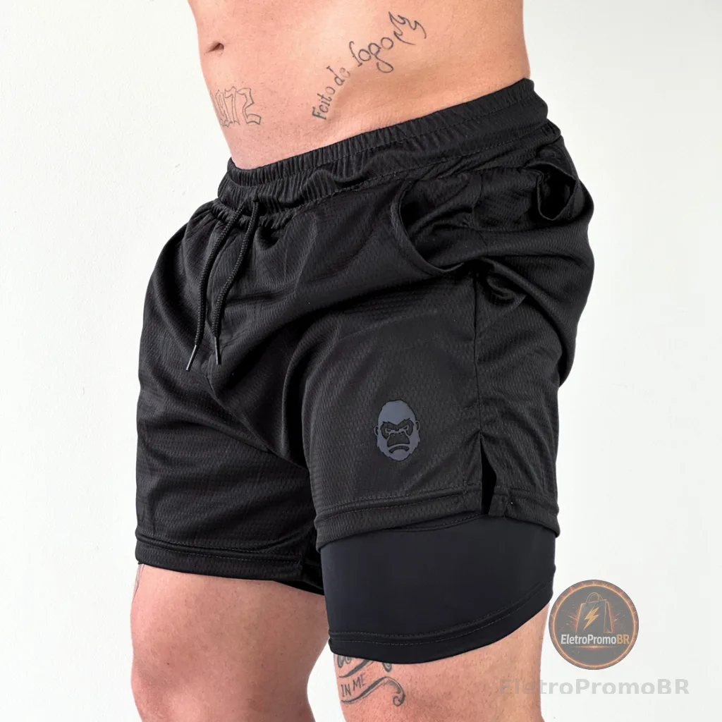 Shorts 2 em 1 Masculino Kong Original
