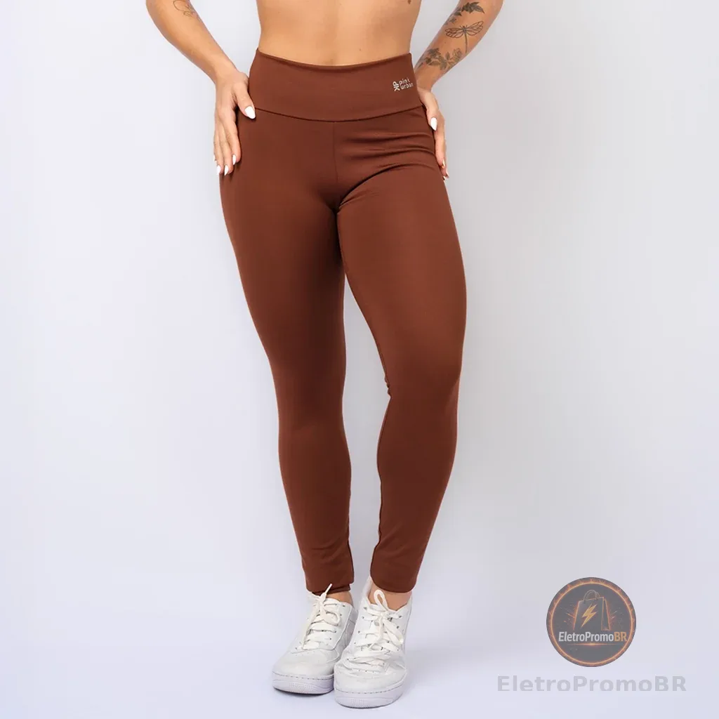 Calça Legging Fitness Cintura Alta Feminina Sem Transparência Básico Corrida Inverno