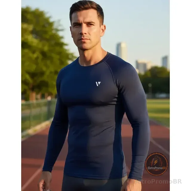 Camisas Segunda Pele Proteção Solar Uv Termica Corrida Bike