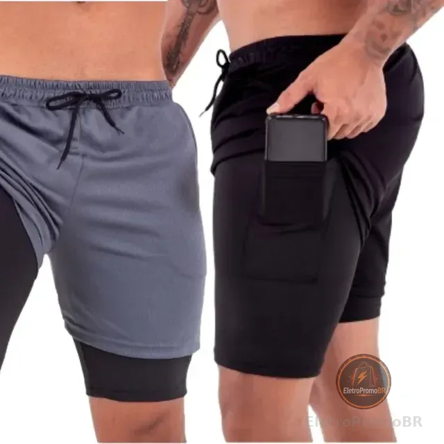 Kit 2 Bermuda - Short Dry Fit Corrida Térmico De Compressão