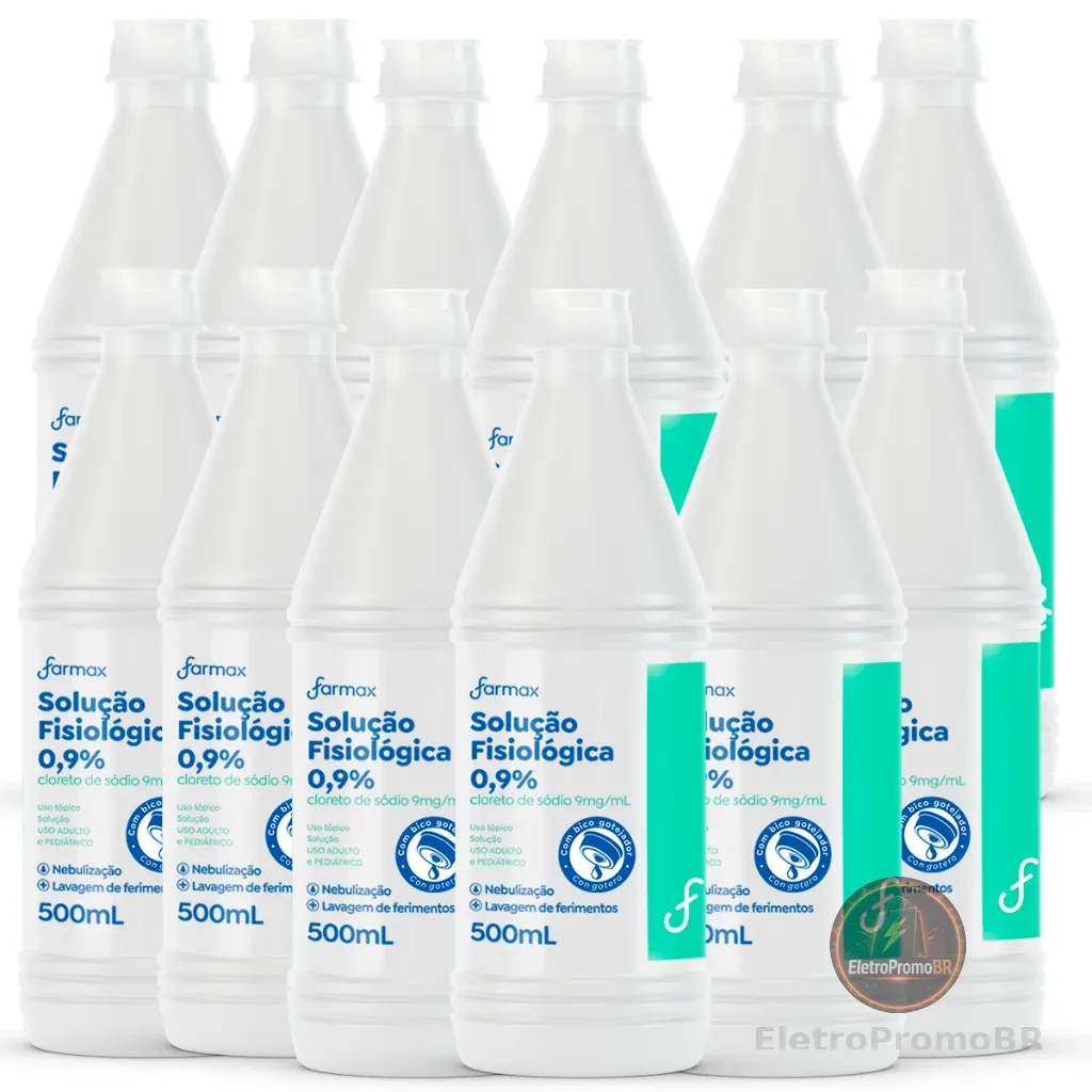 Kit 12 Soro Fisiológico Sorimax Farmax 500ml
